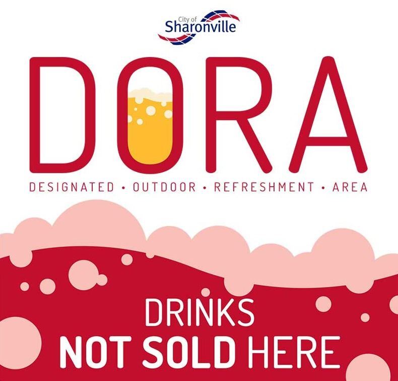 DORA sign - "Drinks Not Sold Here"